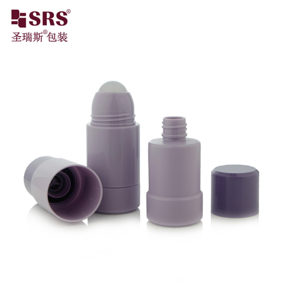 Isi ulang Injeksi berwarna Screw Cap Gel Deodorant Roller Ball Bottle