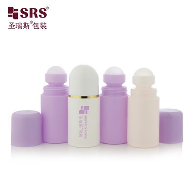 60ml Botol Deodoran Bola Roller Injeksi Putih Padat PP PCR Daur Ulang ramah lingkungan