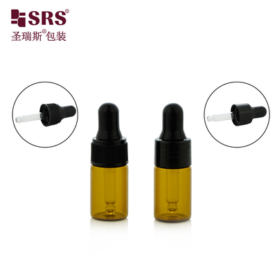 3ml 5ml Ukuran Perjalanan Kecil Minyak Esensial Botol Plastik Bahu Kaca Dropper