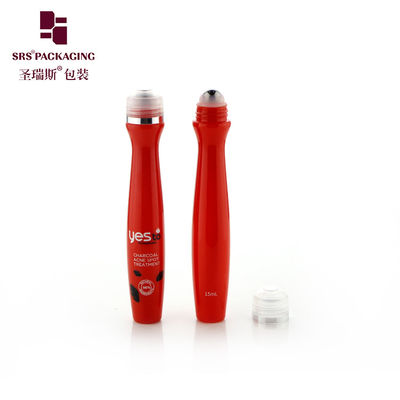 Injeksi Blowing Merah Warna Padat Kosong PETG Plastik Roller Pijat Serum Botol Mata