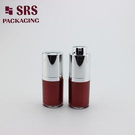 A020 botol tanpa udara produsen 15ml cat merah warna akrilik skru tutup botol
