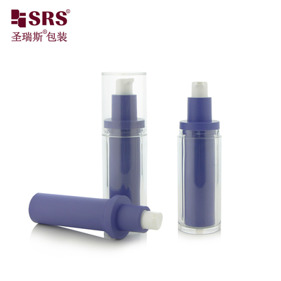 30ml 1 ons Botol Lotion Pompa Pengap Dinding Ganda PET Injeksi Kustom Kosong yang Dapat Diganti
