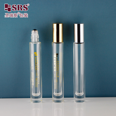 Bentuk Bulat Bottom tebal bening Tanpa kebocoran parfum minyak esensial botol bola roller 10ml