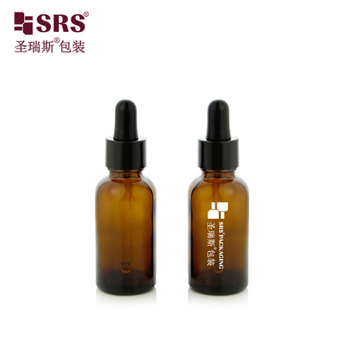 30ml 1 oz Empty Amber Essential Oil Ready To Ship Stok Botol Dropper Kaca
