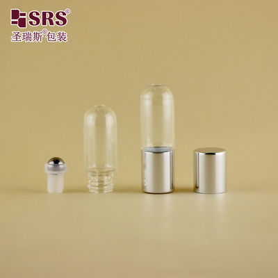 BLP-3ml Bottom Glass Tube Roll On Bottle dalam warna Pantone yang disesuaikan untuk minyak aromaterapi Tidak ada kebocoran