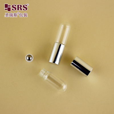 BLP-3ML Kaca Bottom Clear Round Roll On Bottle untuk minyak esensial parfum Tidak ada kebocoran