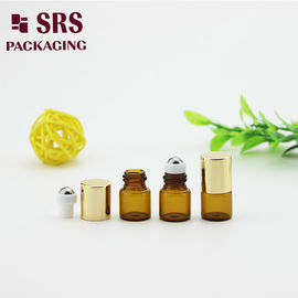 Botol bola rol kaca mini ukuran perjalanan 1 ml kosong untuk minyak esensial
