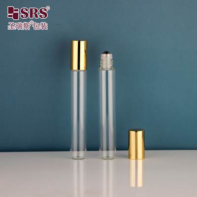 BLP-10ML Sampel stok Gratis untuk sampel stok warna Kaca bening Roller Ball Roll On Via Transparan