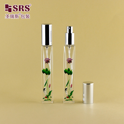 GSB2-10ML Square Luxury High End Bottom tebal bening botol kaca transparan Sprayer Fine Mist Untuk parfum