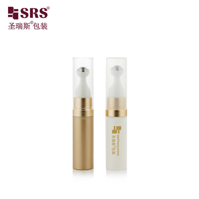 A0035 Ukuran Perjalanan Cute Round PP PCR Bahan Daur Ulang Airless Roll On Gel Bottle Roller Steel Massage Ball Grosir
