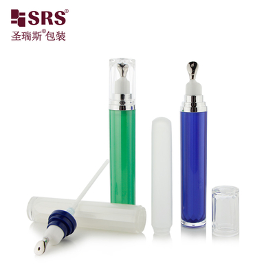 LR001-15ML Luxury Customize Dicat Biru Hijau Putih Warna Akrilik Double Wall Lotion Pompa Botol Kontainer