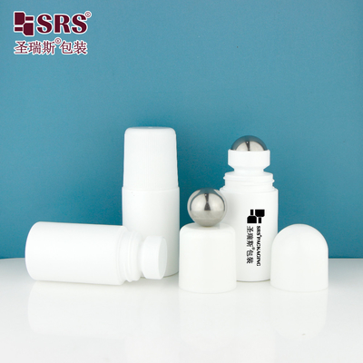 RPPC-60ML Bulat Putih Injeksi Blowing Plastik PP PCR Daur Ulang Ringan Lingkungan On Deodorant Gel Botol Aplikasi