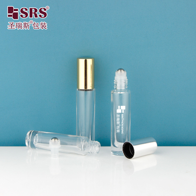 GB1-5ML Transparan Ukuran Mini Perjalanan Lemak Bagian Bawah Mewah Roll Kaca Minyak Esensial Pada Kontainer Botol