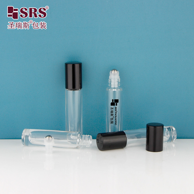 GB1-5ML Bottom tebal mewah kaca transparan roll-on bola baja untuk botol parfum aplikator
