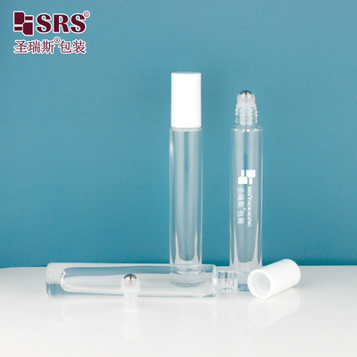 GB1-10ML Botol tebal mewah transparan Warna khusus tersedia Botol parfum bola rol kaca tanpa kebocoran