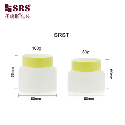 SRST-80g 100g PP PCR Bulat Desain Baru Body Scrub Cream Jar Container Kemasan bahan ramah lingkungan