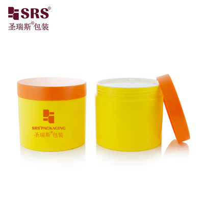 SRSQ 400g Permukaan Kosong Glossy PP PCR Bahan Daur Ulang Dengan Sertifikat Body Cream Jar Container Sesuaikan Warna Tersedia