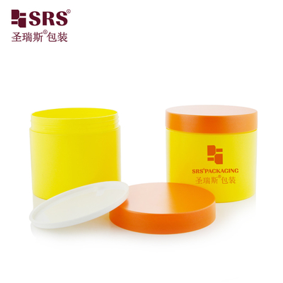 SRS 400g Ukuran Besar Single Wall Glossy Face Mask PP Cream Jar Dekorasi Lukisan PCR Kontainer Kemasan