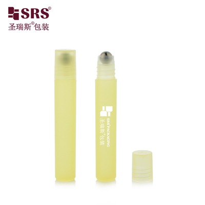 RPP 8ml Injeksi Kosong Custom Yellow Color Matte Finished Eye Serum Roll On Bottle Tidak ada kebocoran