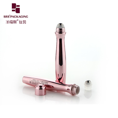SRS8447-15ML Pinggang Bentuk Unik Injeksi Bertiup Custom Pantone Warna Glossy Skincare Gel Roll-On Botol Kemasan PETG