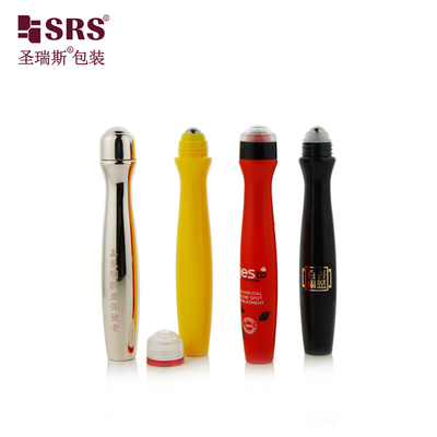 SRS8447-15ML Injeksi Dan Bertiup Sesuai Warna Bentuk Pinggang Glossy PETG Plastik Roll On Bottle