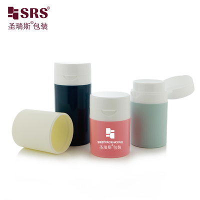 PA607 Injeksi Single Wall Glossy Matte Finished Custom Color PP Airless Bottle With Flip Cap Untuk Lotion Serum Kosmetik