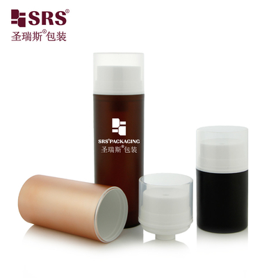 PA608 Lukisan Mat Custom Color Brown Luxury Facial Mask Body Cream Hand Cream Airless Bottle Untuk Kosmetik