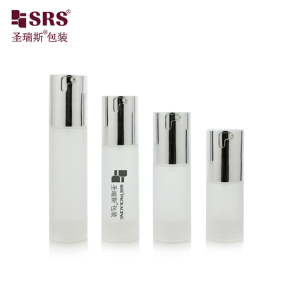 TA023 20ml 30ml 40ml 50ml Glossy Matte In Mold Injection Clear Frosted PP PCR Airless Bottle Untuk Foundation Cosmetic Packaging
