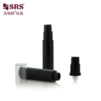 A003 5ml 10ml 12ml 15ml Ukuran Mini Botol Pompa Plastik Bulat Airless Untuk Kemasan Kosmetik Serum Wajah