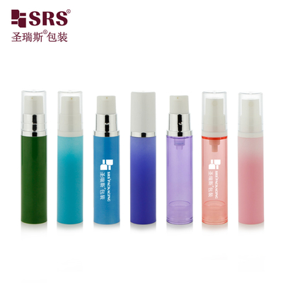 A003 5ml 10ml 12ml 15ml Disesuaikan Pencetakan Dekorasi Botol Pompa Plastik Tanpa Udara Untuk Serum Wajah