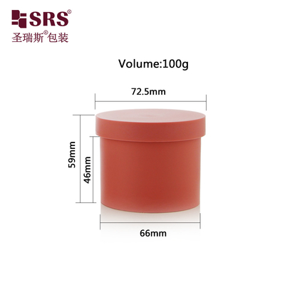 SRSG2 100g Kosong Mat Selesai PP PCR Daur Ulang Plastik Cream Jar Untuk Body Scrub Customization Warna Dengan Logo Ditcetak