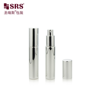 BLPA 10ML Canggih Perak Kosong Kaca Bulat Dengan Metalized Dekorasi Semprot Pompa Botol Untuk Aroma