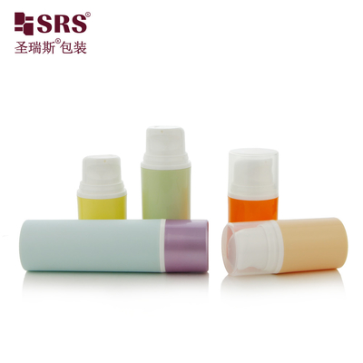 PA203A Custom Glossy Finish Airless Facial Cream Botol 50ml Kapasitas Custom Color untuk kosmetik