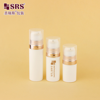 A028 5ml 10ml 15ml 20ml Kosong PP Bulat Bahan Daur Ulang Pocket Gel Wajah Airless Pompa Botol Sampel Injeksi Warna kustomisasi