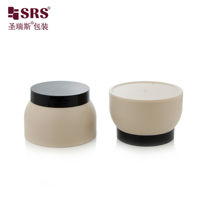 SRSP1 50g 100g Injeksi Penyesuaian Warna Plastik PP Double Wall Conical Shape Jar Container Untuk Body Cream