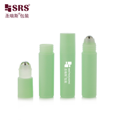 RPPF 20ml Plastik Bulat Frosted PP PCR Injeksi Custom Color Roll On Bottle With Steel Ball Untuk Lotion Wajah
