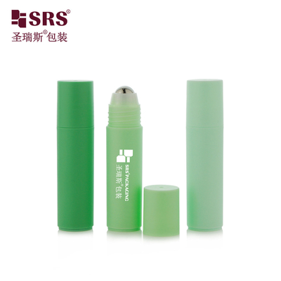 RPPF 20ml Flat Plastic Matte Finished Surface PP PCR Injeksi Custom Color Green Roll On Bottle Untuk Gel Antiperspirant