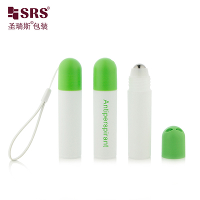 RPPF 20ml Silk Screen Printing Plastic Portable Travel Size Antiperspirant Deodorant Gel Botol Roller Flat Dengan Tutup Kubah