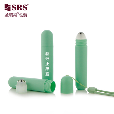 RPPG 25ml Bentuk pil kosong PCR Plastik Roll-On Deodorant Gel Antiperspirant Anti-Itch Botol Cairan Pengemasan Dengan Tas Lanyard