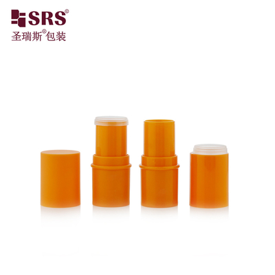 D051 6g Injeksi Custom Color Plastik ABS Luar PP Inner Bottle Lip Balm Tube Skincare Packaging