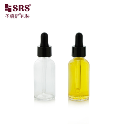 D001 Botol kaca berkualitas tinggi 18/415 dengan dropper presisi untuk minyak esensial - ukuran 5 ml sampai 100 ml