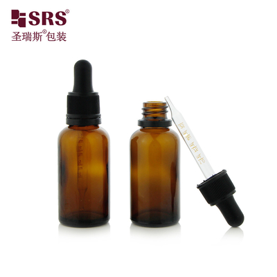 D003-1 Botol Kaca Bulat Hijau Kuning Dengan Tutup Dropper yang Tidak Bisa Diganggu Untuk Minyak Esensial Parfum