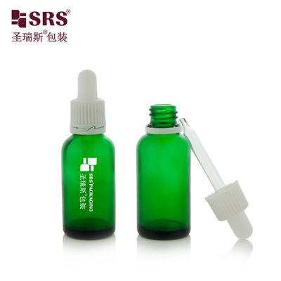 D004 Botol dropper kaca yang transparan kosong Amber minyak esensial tamper jelas