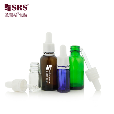 D004 Desain Unik Tapisan Dropper Plastik yang Tidak Bisa Diganggu 5ML 10ML 15ML 20ML 30ML 50ML Botol Kaca 100ML