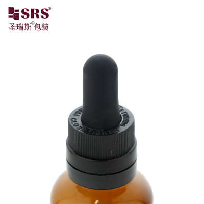 D007 5ml 10ml 15ml 30ml 50ml 100ml Botol Kaca Amber Dengan Volume Diterbitkan Untuk Kontainer Pengemasan Minyak Esensial Tanpa Kebocoran
