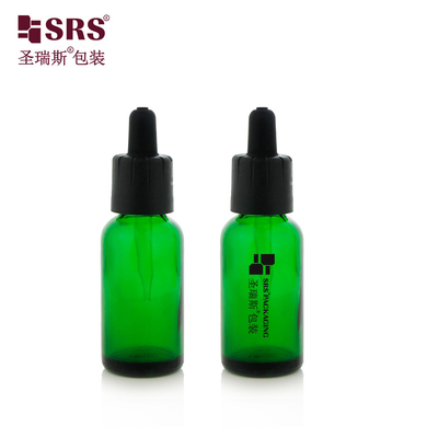D009 Kaca Tembok Lebar Bulat 5ML 10ML 15ML 20ML 30ML 50ML 100ML Botol Dropper Tutup Tahan Anak untuk Serum Wajah
