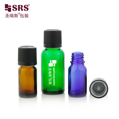 G011 Flask Lengan Kaca Bulat dengan Tutup Sekrup Proof Child tamper Proof Minyak Cairan