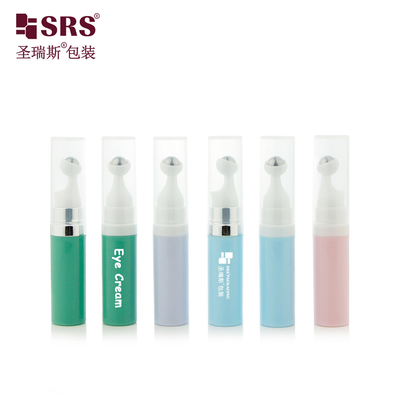 A0035 7.5ml 10ml 15ml PP Vacuum Press Button Eye Cream Roller Flasks Kemasan higienis yang tahan kebocoran