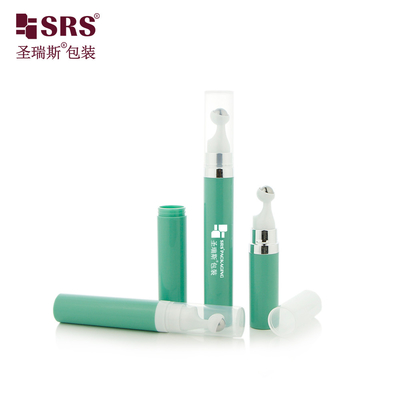 A0035 7.5ml 10ml 15ml Travel Pocket Size Plastik PP PCR Bottle Pompa Bulat Tanpa Udara Snap-on Design Roll On Serum Bottle