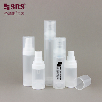 A0216 15ml 30ml 50ml Glossy Matte dalam Cetakan PP PCC Plastik Botol Airless Dengan Lotion Spray Pump